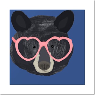 Bear in Glasses Posters and Art